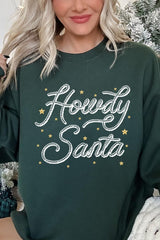 UL180P-E3199 Howdy Santa Graphic Plus Sweatshirt $25