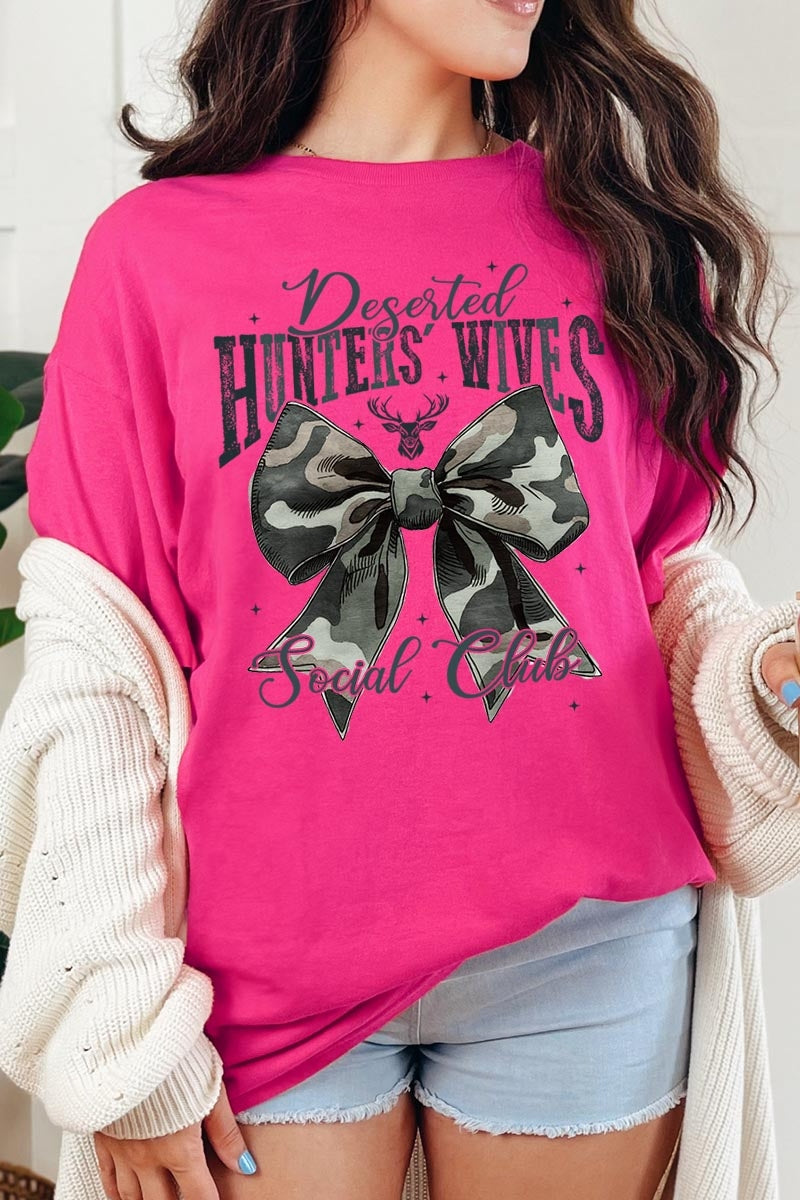 5000-E3193 Huntersu2019 Wives Social Club Graphic Heavy Cotton Tee $9