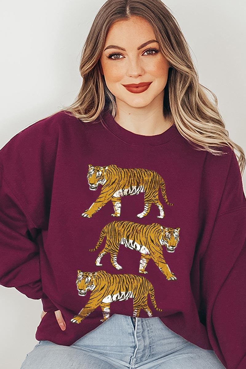 UL180P-E3104 Retro Tigers Graphic Plus Sweatshirt $25
