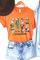 US3001P-E3061LA Louisiana State Brushstroke Graphic Plus Tee $16