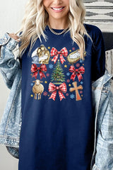 5000P-E3219 Nativity Scene Christmas Graphic Plus Heavy Cotton Tee $12.75