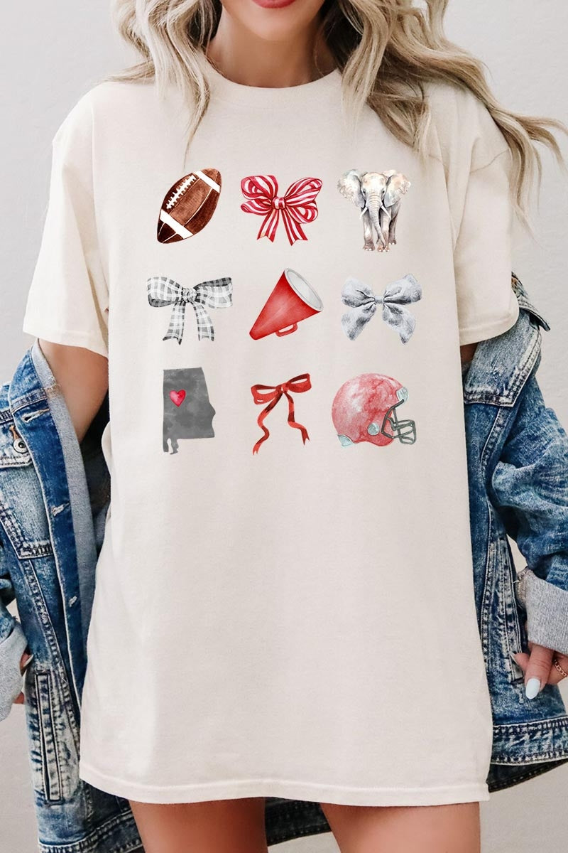 5000P-E3076 Alabama Football Graphic Plus Heavy Cotton Tee $12.75