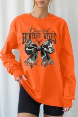 UL240-E3193 Hunters Wives Social Club Graphic Long Sleeve Tee $13.75