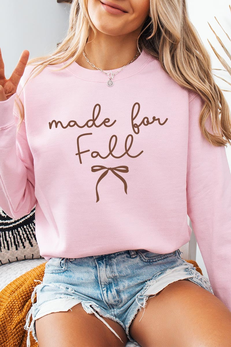 UL180P-E3151 Made For Fall Graphic Plus Sweatshirt $25