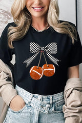 US3001P-E3055 Football Cherries Graphic Plus Tee $16
