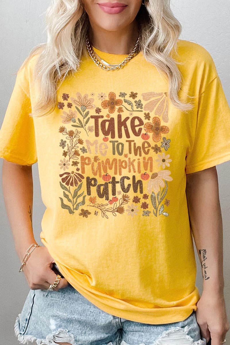 5000-E3136 Take Me To The Pumpkin Patch Heavy Cotton Tee $9