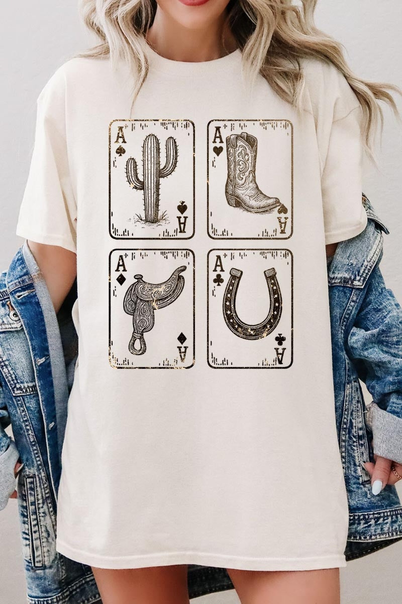 5000P-E3094 Western Cowgirl Card Graphic Plus Heavy Cotton Tee $12.75