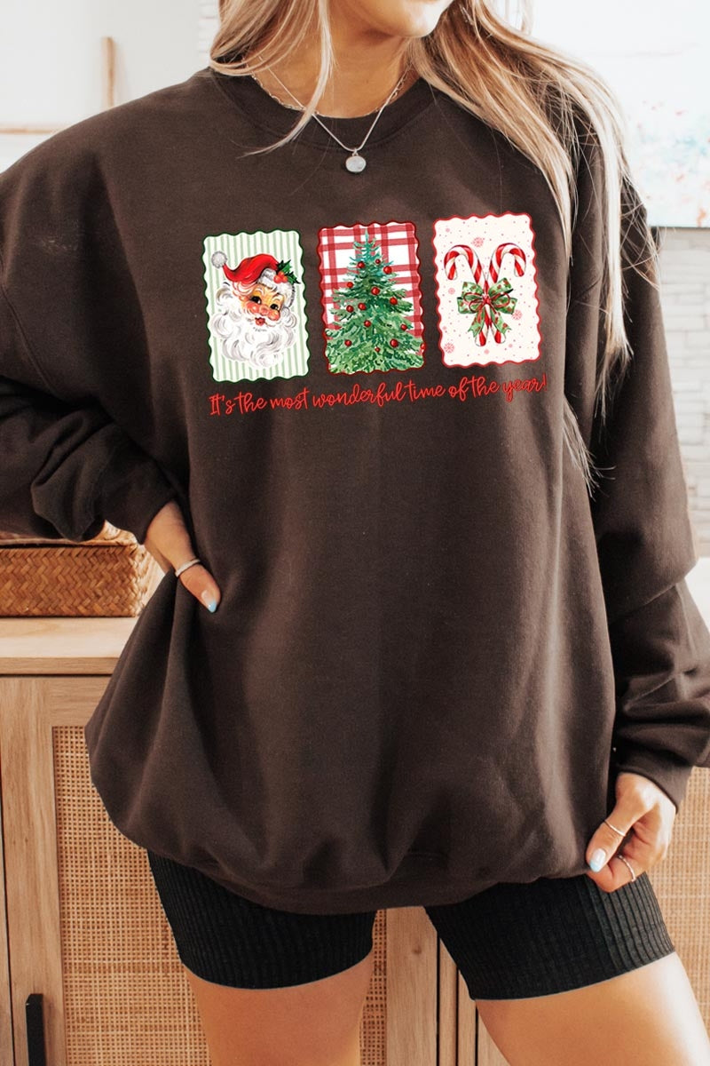 UL180-E3201 Most Wonderful Time Graphic Sweatshirt $20