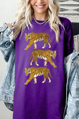 5000-E3104 Retro Tigers Graphic Heavy Cotton Tee $9