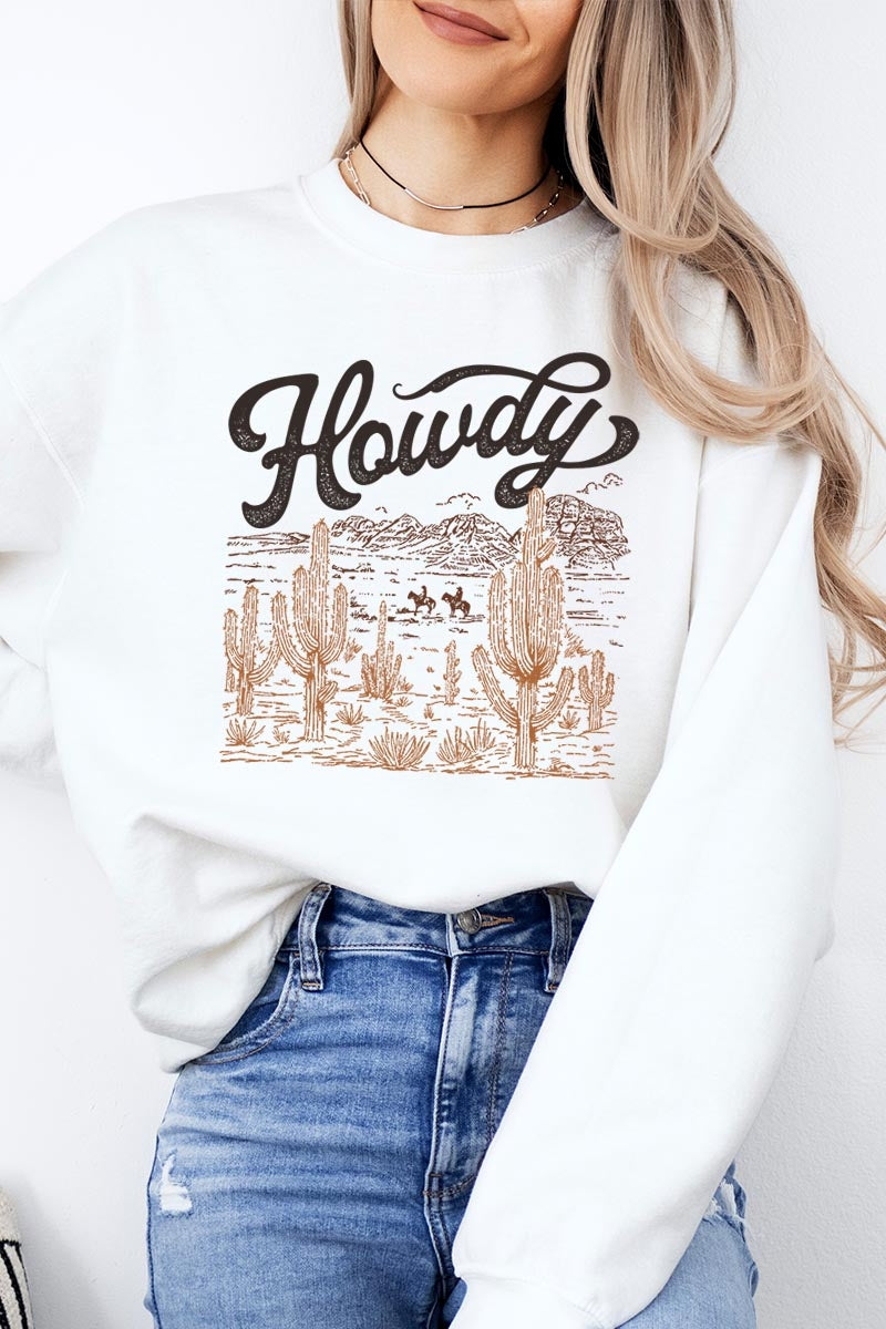 UL180-E3095 Howdy Desert Western Graphic Sweatshirt $20