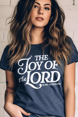 US3001P-E3179 Joy of the Lord Graphic Plus Tee $16