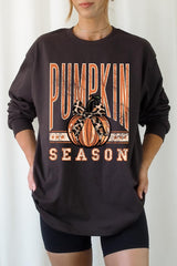 UL240-E3145 Pumpkin Season Graphic Long Sleeve Tee $13.75