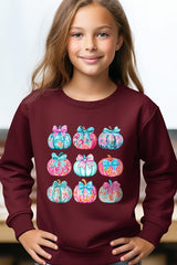 UL180B-E3137Z Coquette Pumpkin Kids Graphic Sweatshirt $20