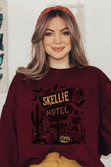 UL180-E3108 Skellie Motel Halloween Graphic Sweatshirt $20