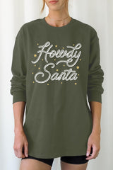 UL240P-E3199 Howdy Santa Graphic Plus Long Sleeve Tee $17