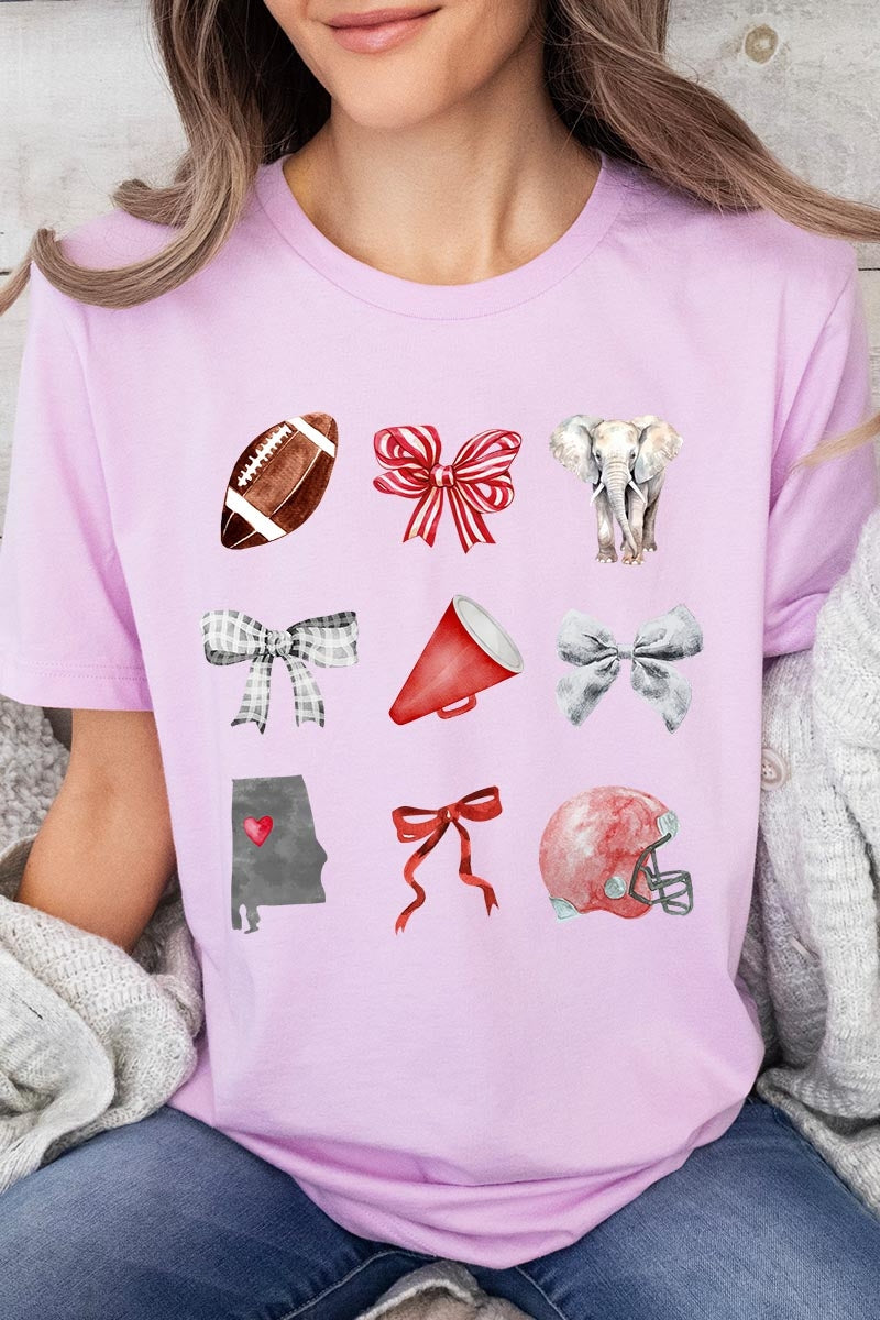 US3001-E3076 Alabama Football Graphic Tee $12.5