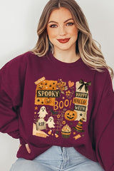 UL180P-E3084 Halloween collage Graphic Plus Sweatshirt $25