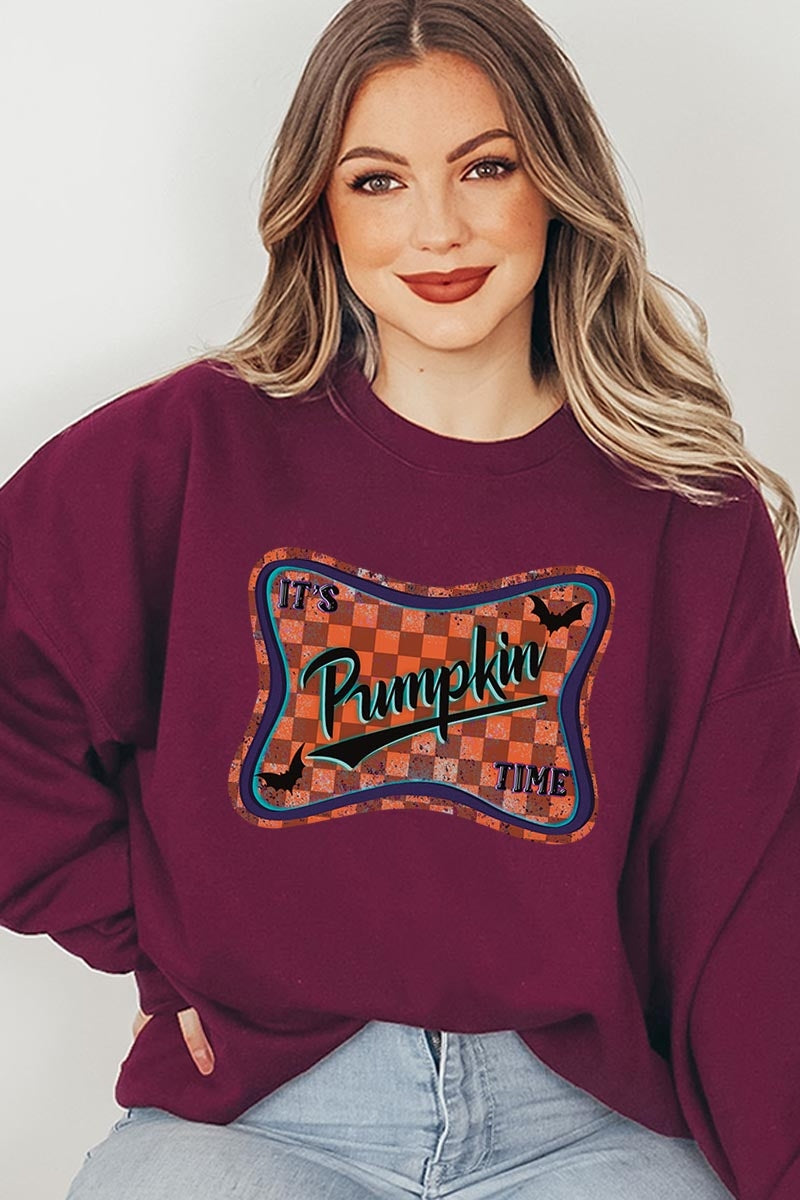 UL180-E3144 Itu2019s pumpkin time Graphic Sweatshirt $20