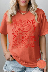 5000-E3181 Christmas Doodle Graphic Heavy Cotton Tee $9