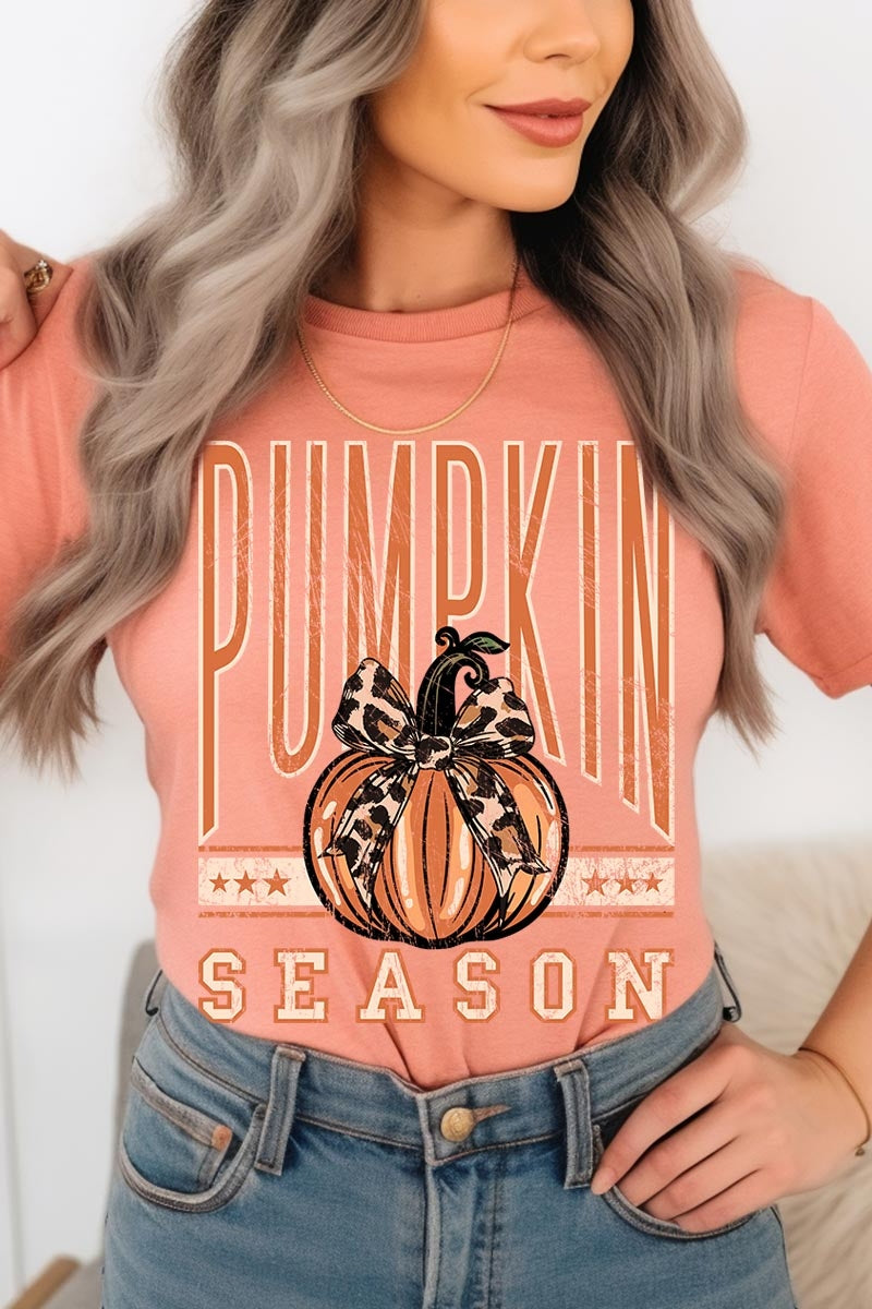 US3001P-E3145 Pumpkin Season Graphic Plus Tee $16