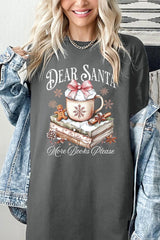 5000P-E3205 Dear Santa Books Graphic Plus Heavy Cotton Tee $12.75