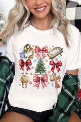US3001-E3219 Nativity Scene Christmas Graphic Tee $12.5