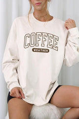 UL240P-E3207 Coffee Weather Graphic Plus Long Sleeve Tee $17