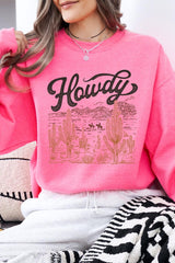 UL180-E3095 Howdy Desert Western Graphic Sweatshirt $20