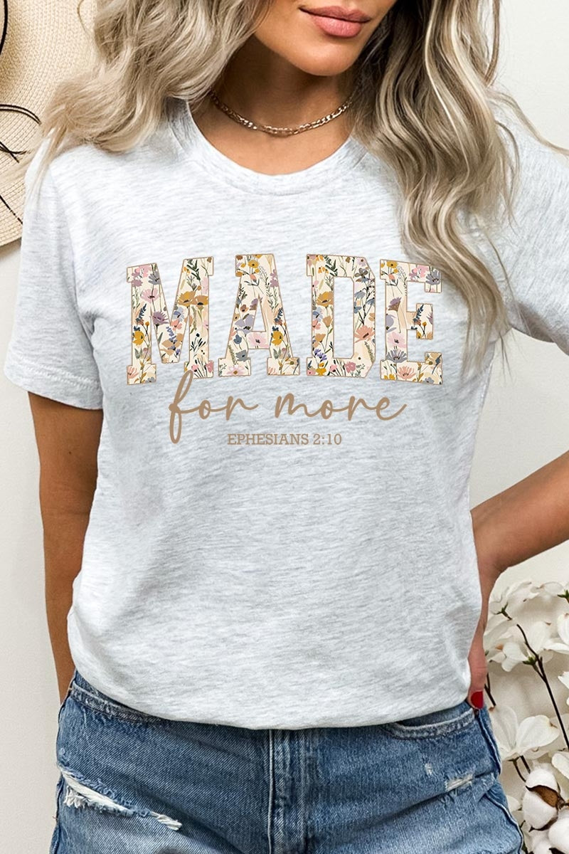 US3001P-E3068 Made for More Faith Graphic Plus Tee $16