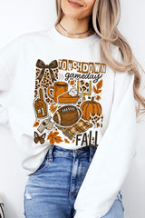 UL180P-E3134 Fall Football Collage Graphic Plus Sweatshirt $25