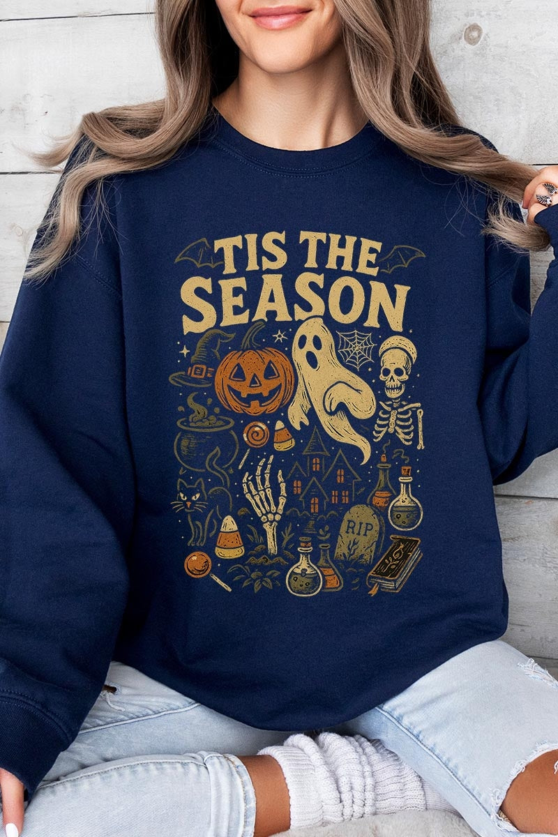 UL180-E3125 Tis The Season Halloween Graphic Sweatshirt $20