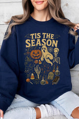 UL180P-E3125 Tis The Season Halloween Graphic Plus Sweatshirt $25