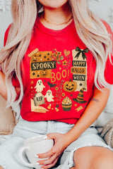 US3001-E3084 Halloween collage Graphic Tee $12.5