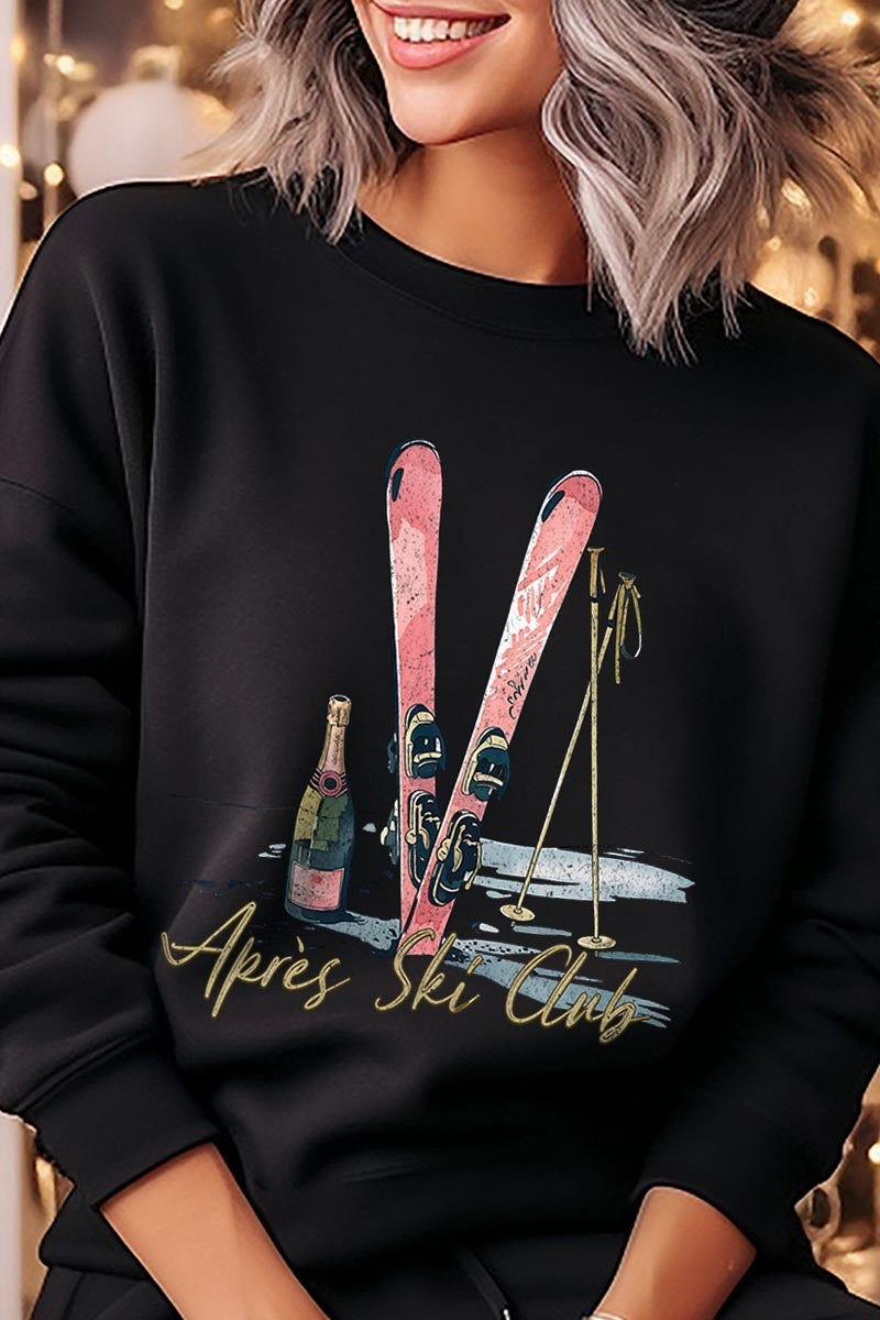 UL180-E3187 Apres Ski Club Graphic Sweatshirt $20