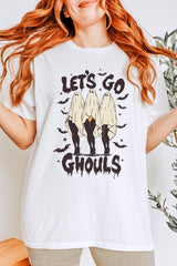5000P-E3160 Letu2019s Go Ghouls Ghost Graphic Plus Heavy Cotton Tee $12.75