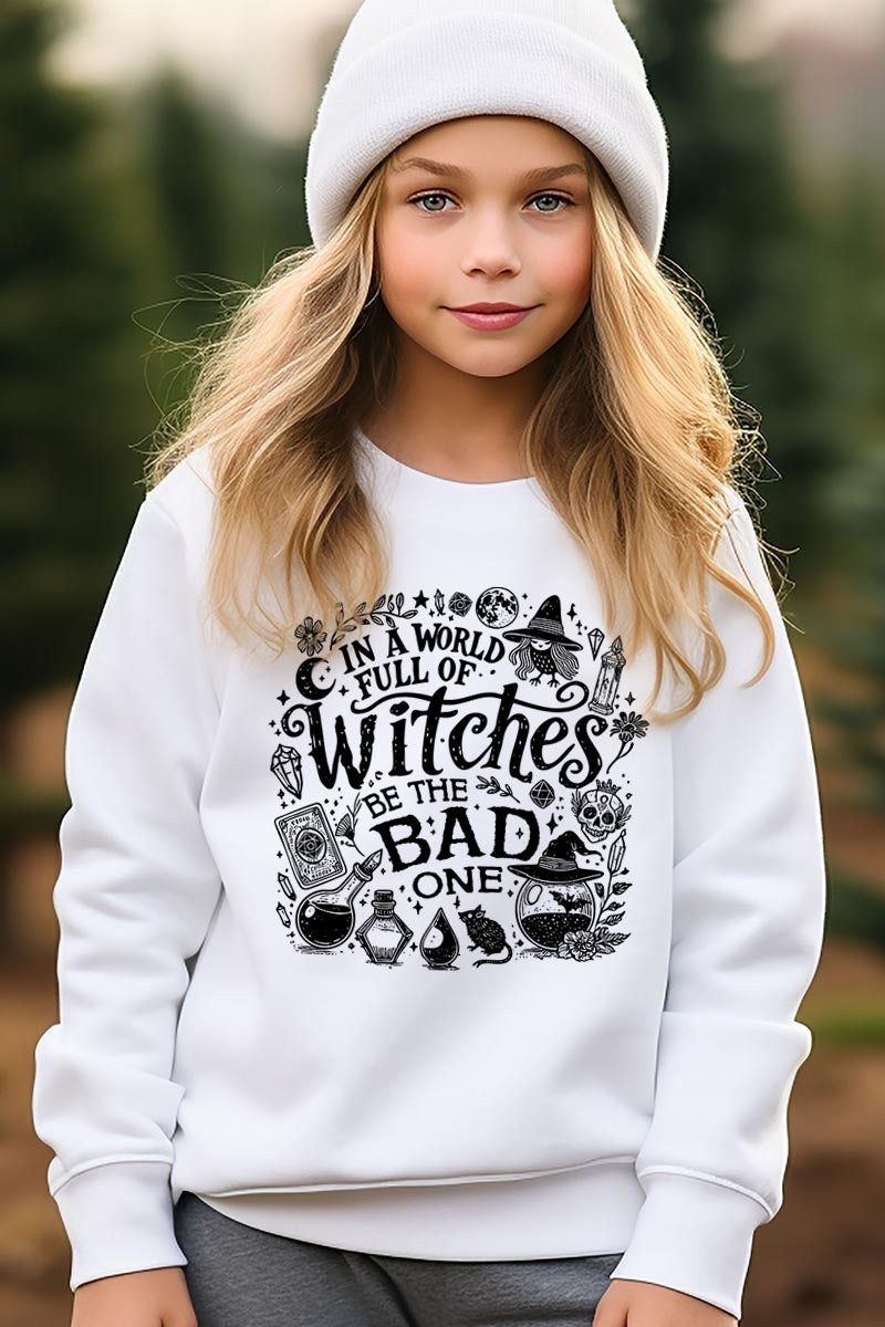 UL180B-E3139Z In a World of Witches Kids Graphic Sweatshirt $20