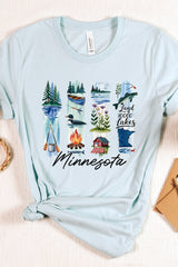 US3001-E3061MN Minnesota State Brushstroke Graphic Tee $12.5