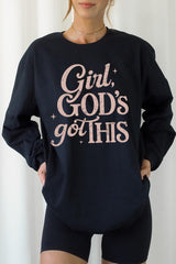 UL240-E3102 Girl, Godu2019s Got This Graphic Long Sleeve Tee $13.75
