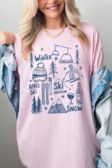 5000P-E3188 Ski Doodle Graphic Plus Heavy Cotton Tee $12.75