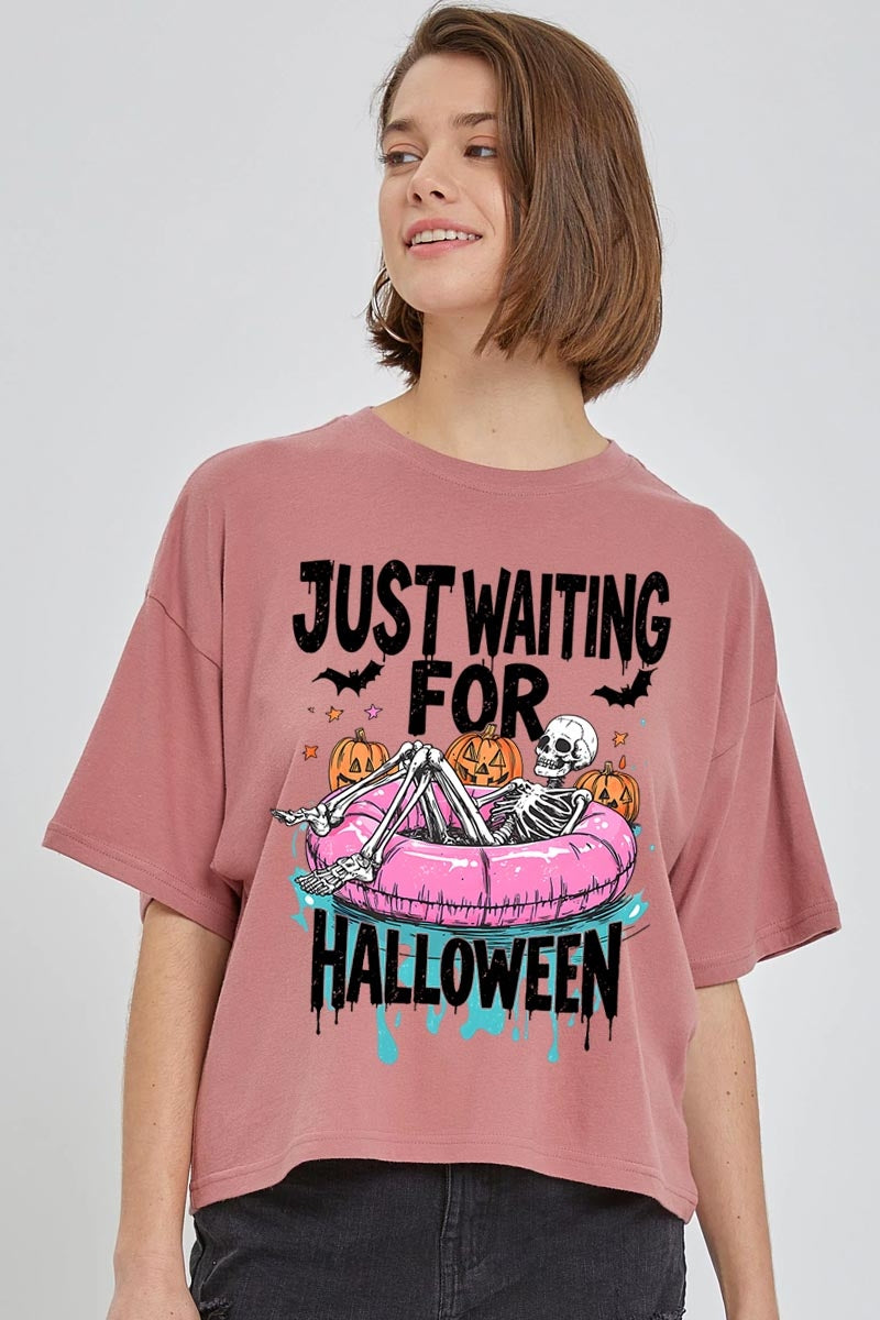 CTS-E3138 Just Waiting For Halloween Relaxed Crop Top $11