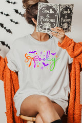 US3001-E3109 Spooky Halloween Graphic Tee $12.5