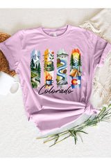 US3001P-E3061CO Colorado State Brushstroke Graphic Plus Tee $16