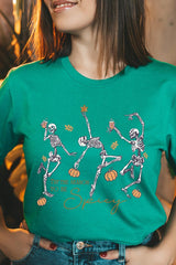 US3001P-E3123 Halloween Skeleton Graphic Plus Tee $16