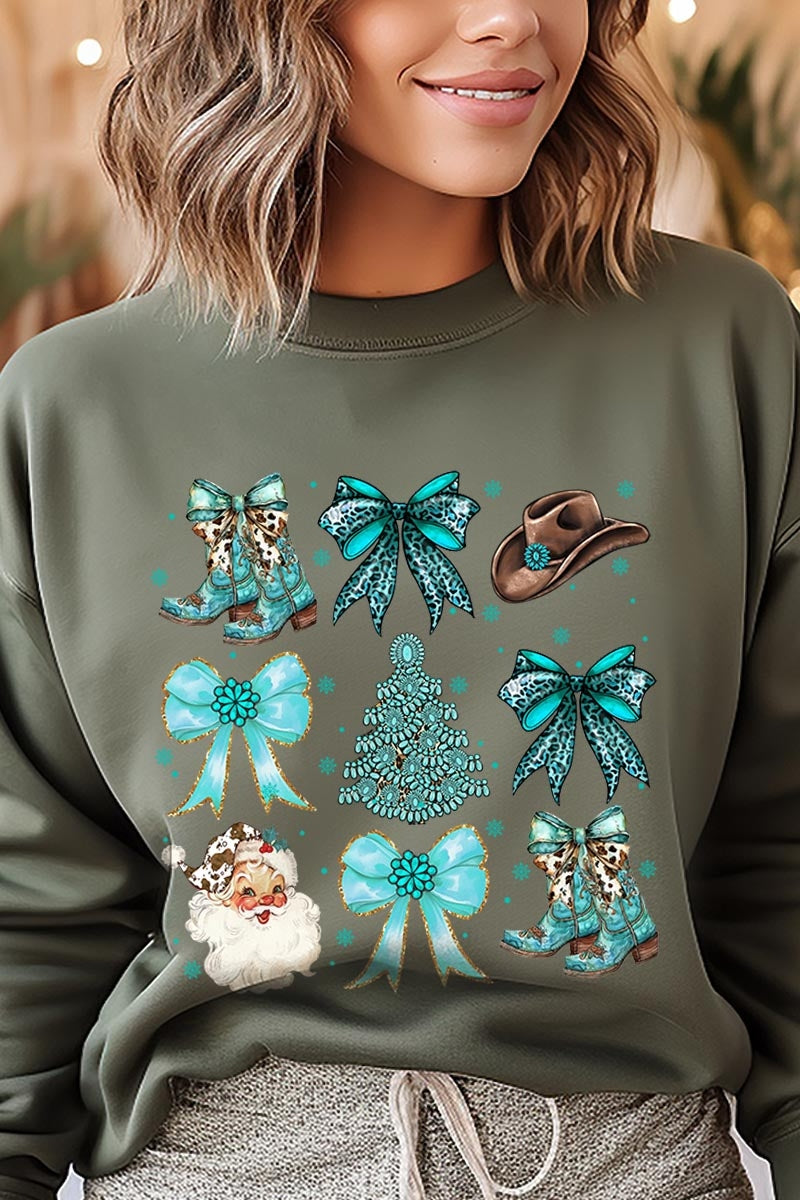 UL180P-E3180 Western Christmas Graphic Plus Sweatshirt $25
