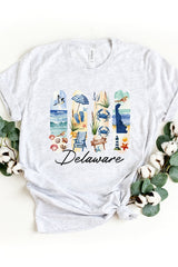 US3001P-E3061DE Delaware State Brushstroke Graphic Plus Tee $16