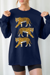 UL240P-E3104 Retro Tigers Graphic Plus Long Sleeve Tee $17