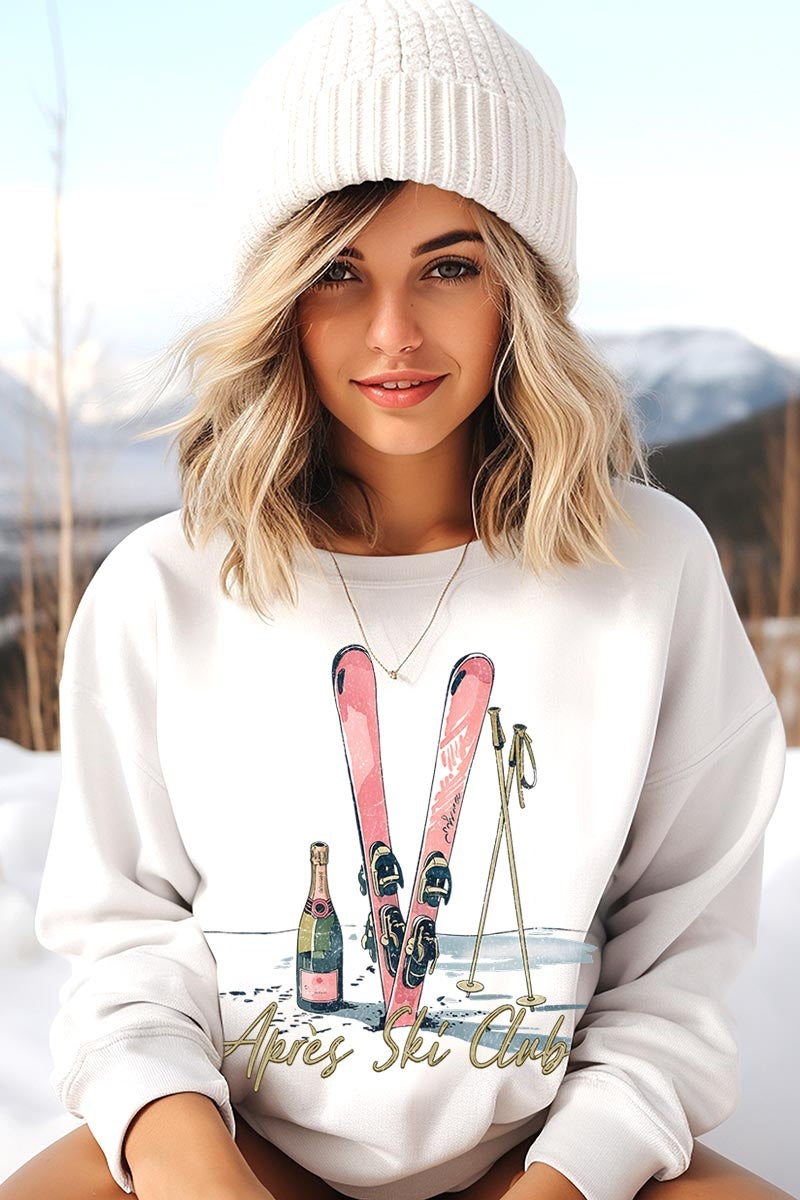 UL180P-E3187 Apres Ski Club Graphic Plus Sweatshirt $25