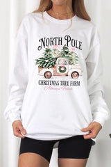 UL240P-E3174 North Pole Christmas Graphic Plus Long Sleeve Tee $17