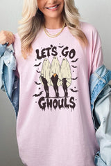 5000-E3160 Letu2019s Go Ghouls Ghost Graphic Heavy Cotton Tee $9