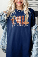 5000P-E3071 Fall Vibes Rustic Graphic Plus Heavy Cotton Tee $12.75